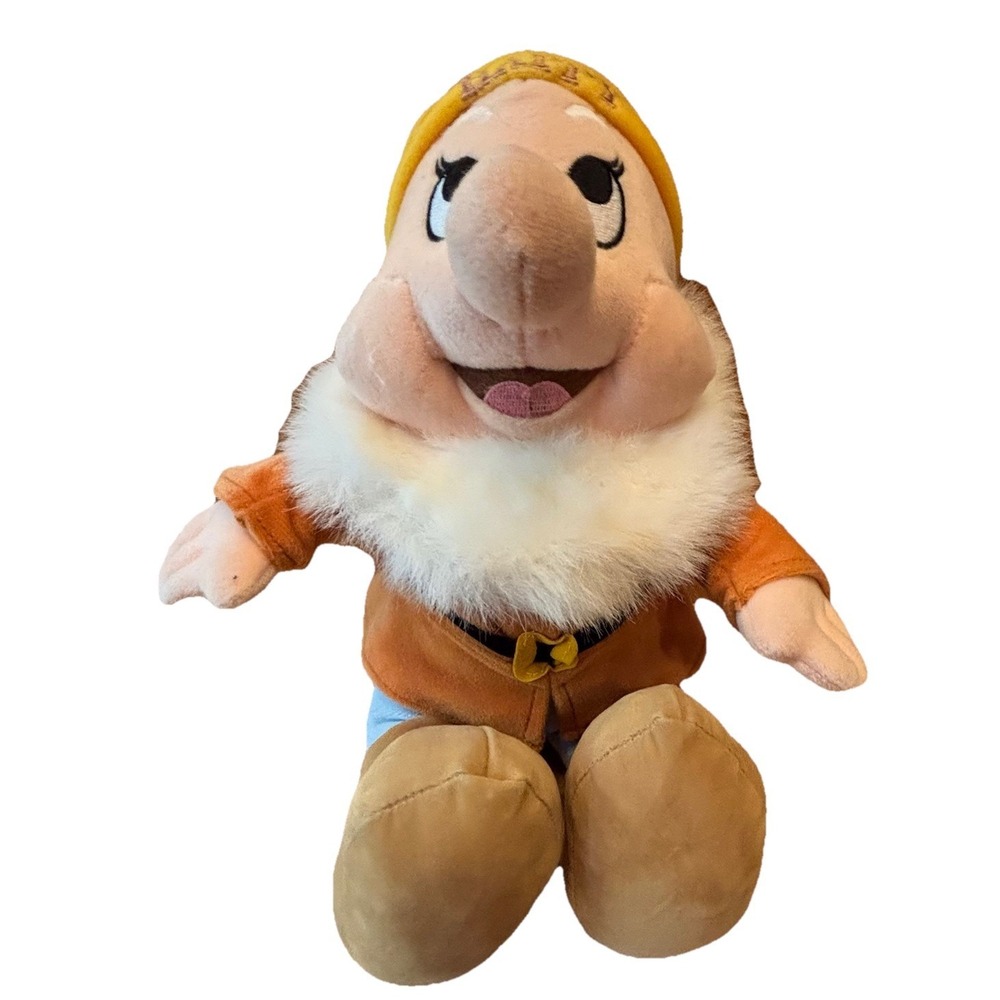 HAPPY Plush Stuffed 14 inch Doll Snow White The 7 Dwarfs NO‎ TAG  2013 Disney